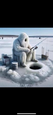 Ice fishing in Montana 