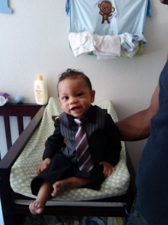 Elijah in Christening suit