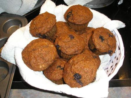 Blueberry bran muffins