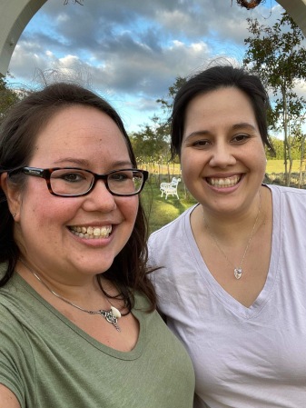 Laura (left) and her younger sister Amy