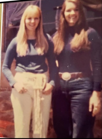 Twin sister Joanie on the right. 1971