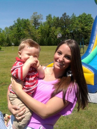 Great niece Tori with Grandson Levi