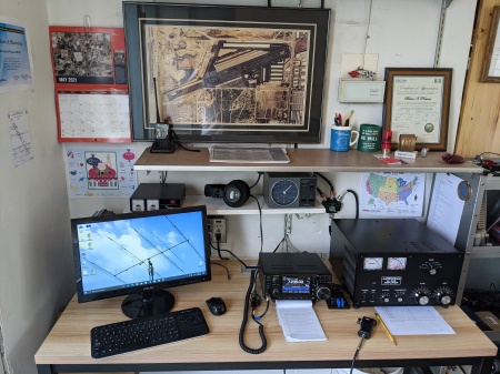 My Amateur Radio station. A bit nerdy but fun 