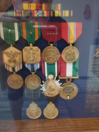 My ribbons, and medals from military service