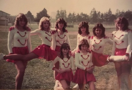 1985 Spirit week cheer leaders group 