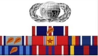My ribbons and Air Force Intelligence Badge