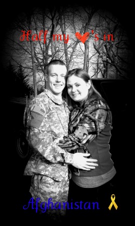 my daughter and husband just before he deployed to Afghanistan