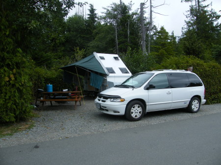 Camping at Crystal Cove in Tofino, BC