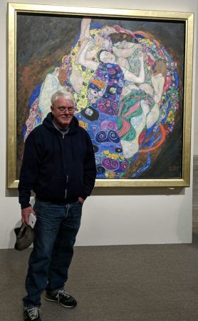 Me at SF Museum Gustaf Klimt painting