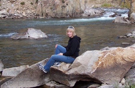 Wife Glen at Salmon River, Sunbeam Idaho