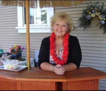 Mom at a tiki bar in heaven