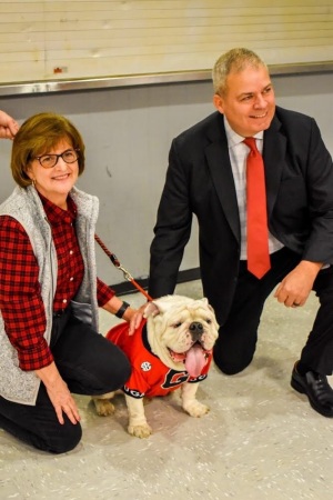 Coach Camp and Mrs Camp with UGA