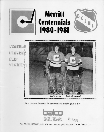 Merritt Centennials 1980/81