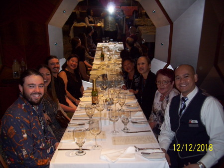 Family dinner aboard the ship Glory