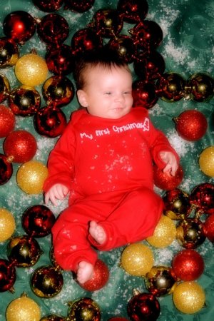 Grandson Mason's first Christmas