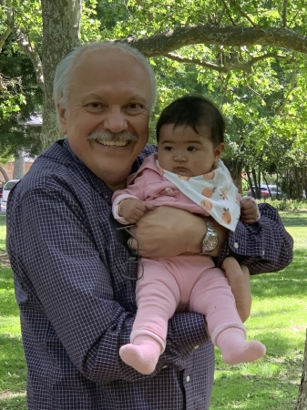 Carl and Kai at concert in the park