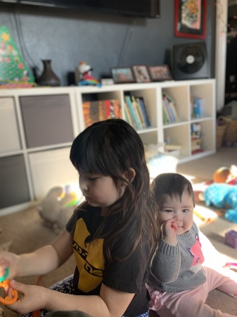Granddaughters  Madeleine and Charlotte Wong