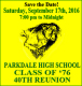 Parkdale High School Reunion reunion event on Sep 17, 2016 image