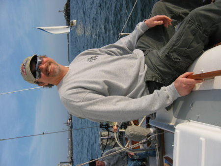My son Trey, sailing in CA
