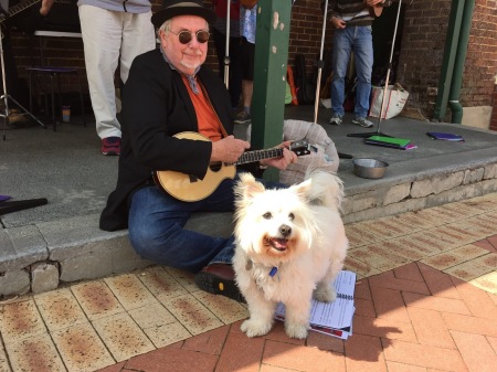 Busking at the local Farmers Market