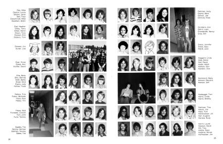 Rickey Shay's album, Floyd Light Middle School, '76-'77, Eighth Grade