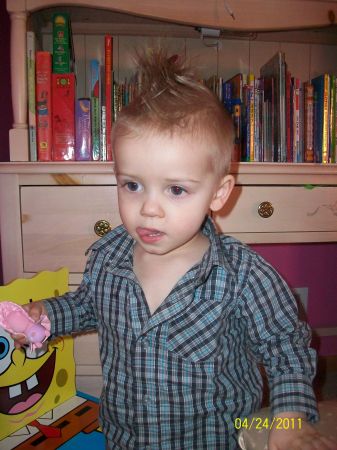 My Grandson with a mowhawk