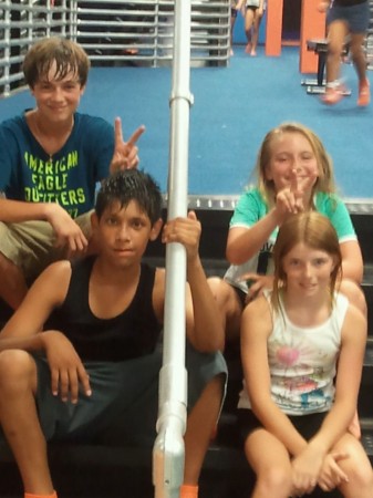 Grand kids at friend at Sky Zone 2014