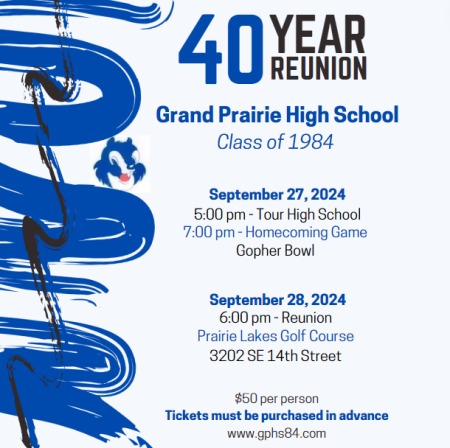 Grand Prairie High School Reunion
