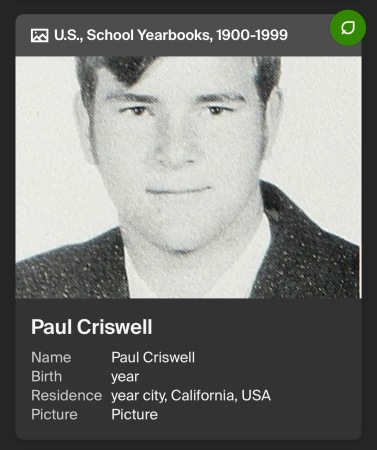 Paul Criswell's Classmates profile album