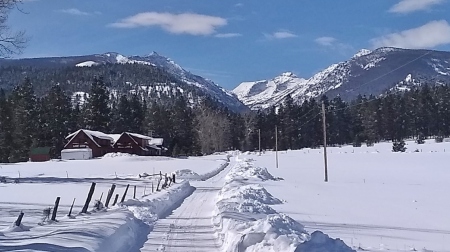 My home, first winter in Darby, MT