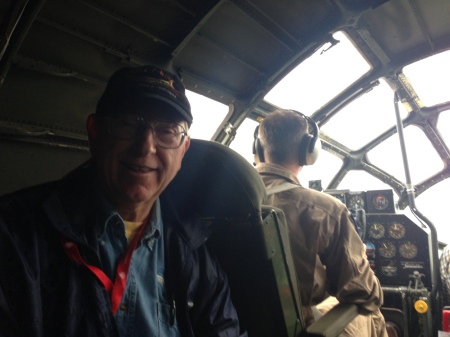 Flying in a Ww II B-29 bomber.  Napa Californi