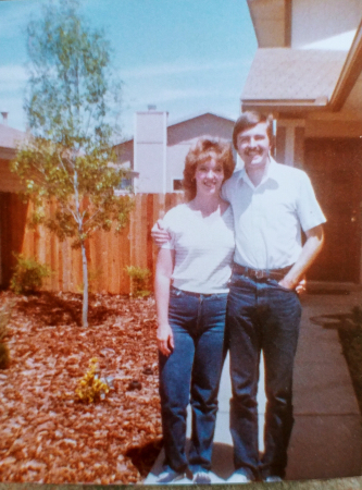 Spring '84, in front of our newly-built home! 