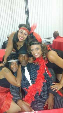 My nieces loving there uncle at the twenties  