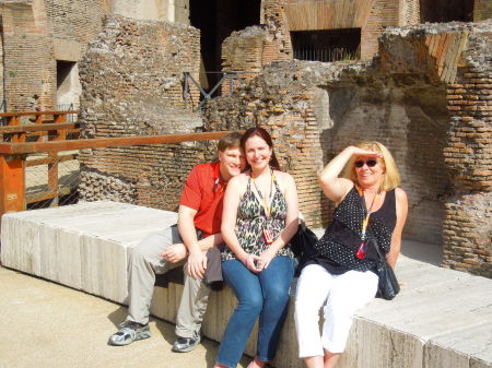 Son in Law, Dave, daughter Jeannette and yours truly in Rome