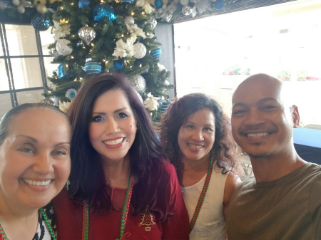 Friends at the Kupuna  Christmas  party 