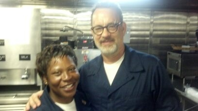 Me with Mr. Tom Hanks during Capt Philps filming 2013