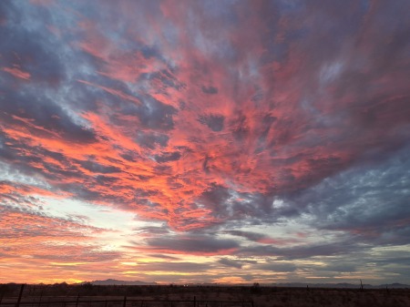 Clouds before Sunrise in the Arizona desert