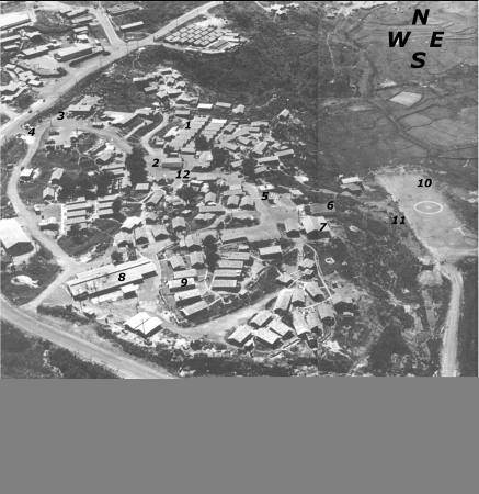 Aerial view of 1st Recon Bn 1st Mar Div in Nam