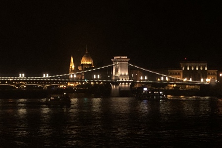 Chain Bridge across the Danube and Parliament