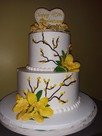 40th Wedding Anniversary cake 2019