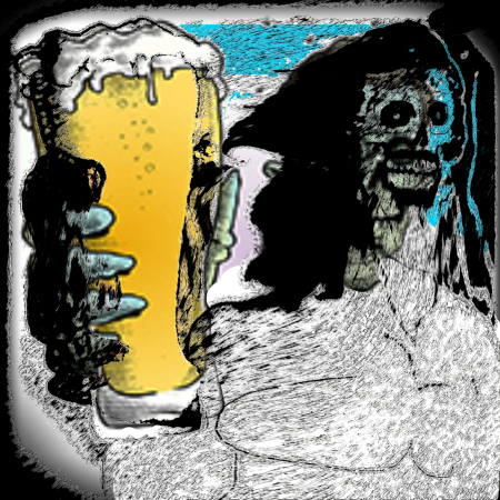 zombie beer drinker