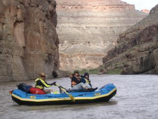 On the San Juan River - Son, his Wife & me