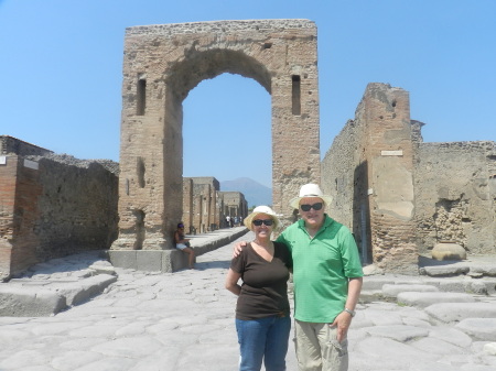 My wife Judy and I in Pompeii