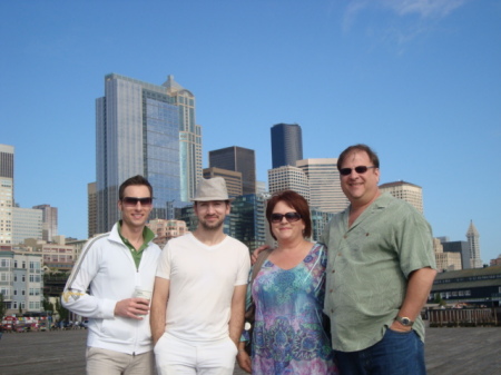 Jim, myself, son Jeremy (hat), and son in-law Jason. 