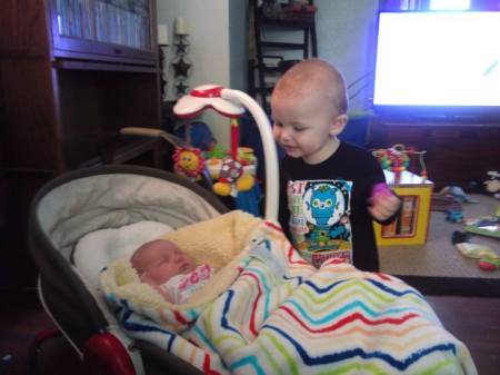 Colton  and new sister Carsonne