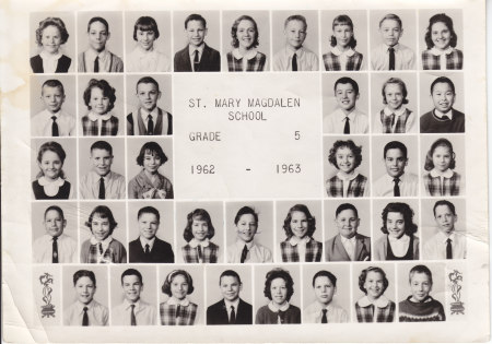 St. Mary Magdalen School, Grade 5, 1962-1963