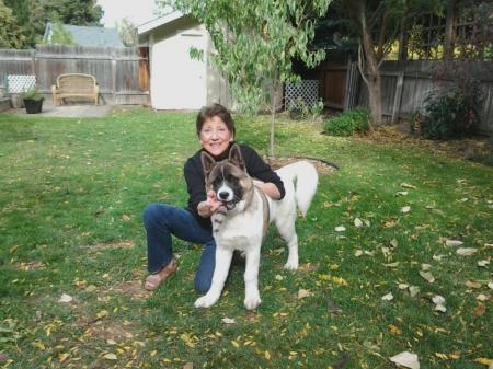 Myself with EJ - Akita puppy - October 2014