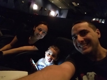 Liz, Logan, and I at the movies