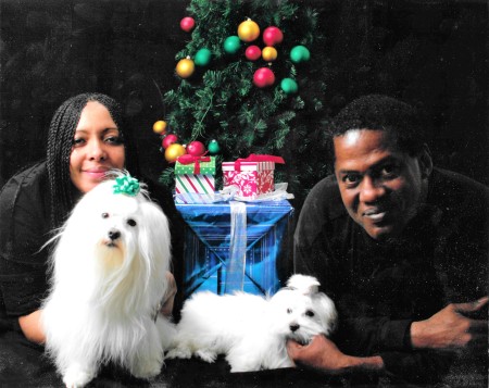 Christmas pictures Me, wife and our 2 dogs. 