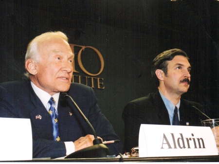 With Buzz Aldrin 2003.
